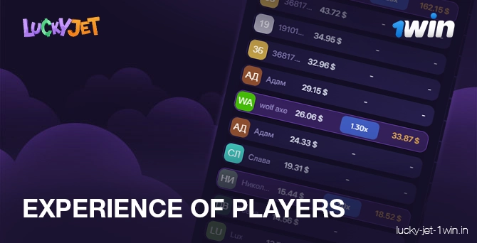 experience of players – Lucky Jet Bets of other players